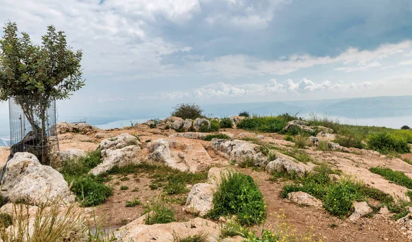 Скала Арбель или гора Арбель Исраэль — стоковое фото