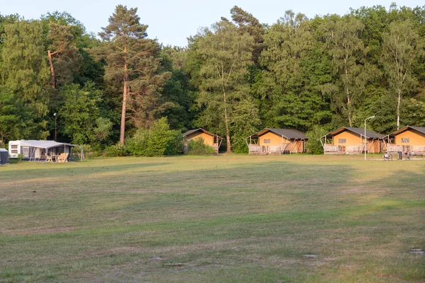 Almost empty camping due to corona crisis — Stock Photo, Image