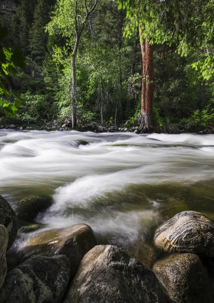 Oppervlakte Weergave Van Natte Rotsen Water Stroomt Leigh Creek Gelegen — Stockfoto