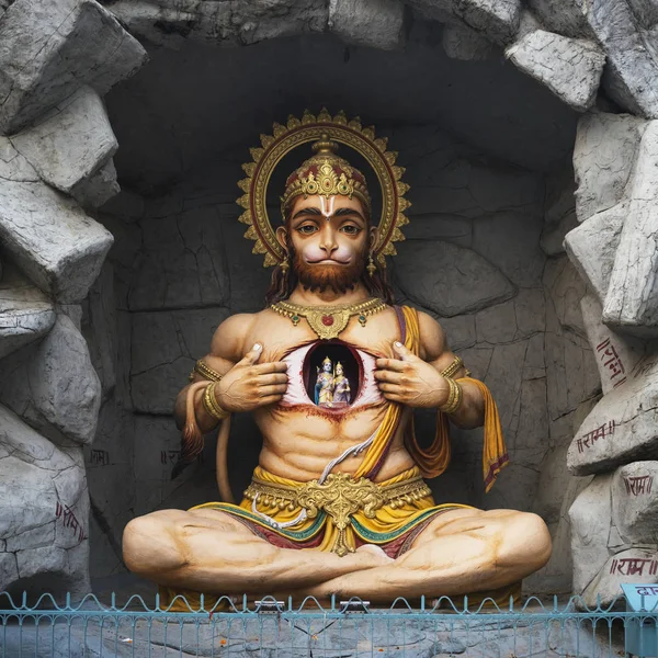 Una Scultura Indù Parmarth Aarti Sthall Ganges Rishikesh Uttarakhand India — Foto Stock