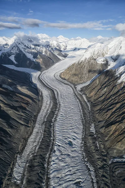 Aerial View Glaciers Mountains Kluane National Park Reserve Haines Junction — Stock Photo, Image