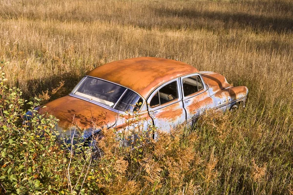 Vintage Autó Elhagyott Egy Területen Creston Brit Columbia Kanada — Stock Fotó