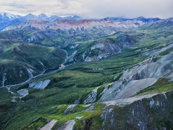 Bergen Kluane Nationalpark Och Reserve Sett Ett Flyg Perspektiv Haines — Stockfoto