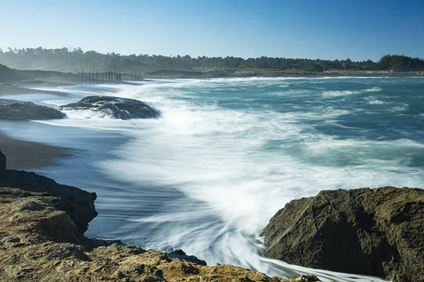 Dalgalar Kuzey Kaliforniya Cleone Cleone Kaliforniya Amerika Birleşik Devletleri Yakınlarındaki — Stok fotoğraf