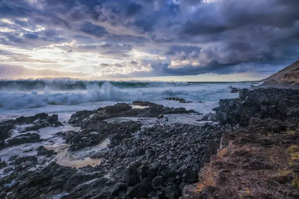 Vue Panoramique Rivage Long Côte Ouest Oahu Hawaï États Unis — Photo