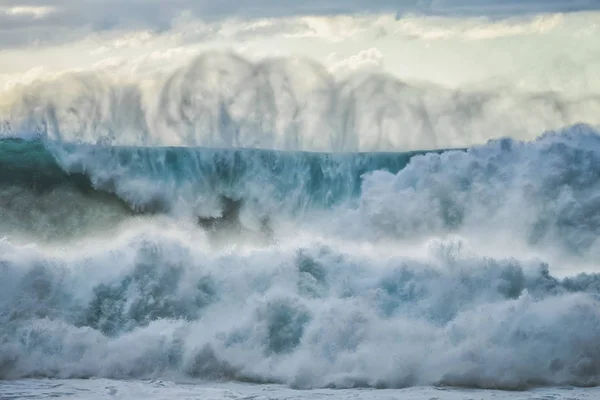 Ondes Énormes Dans Océan Entourant Oahu Oahu Hawaï États Unis — Photo