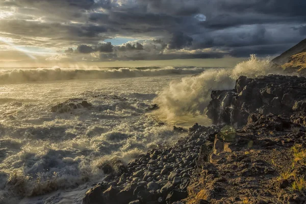 Malerischer Blick Auf Die Küste Entlang Der Westküste Von Oahu — Stockfoto