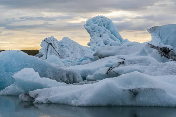 Eisberge Der Gletscherlagune Jokulsarlon Südisland Island — Stockfoto