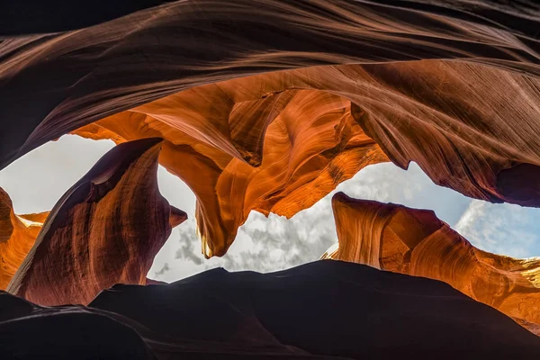 Мальовничий Вид Красивий Відомий Верхній Каньйон Антилопи Арізона Сполучені Штати — стокове фото