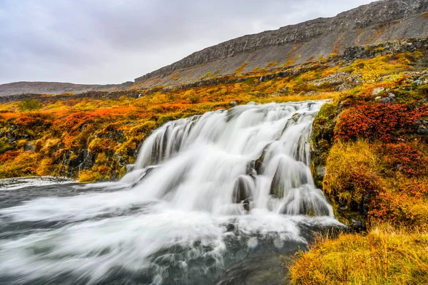 Dynjandi Also Known Fjallfoss Series Waterfalls Located Westfjords Iceland Waterfalls — Stock Photo, Image