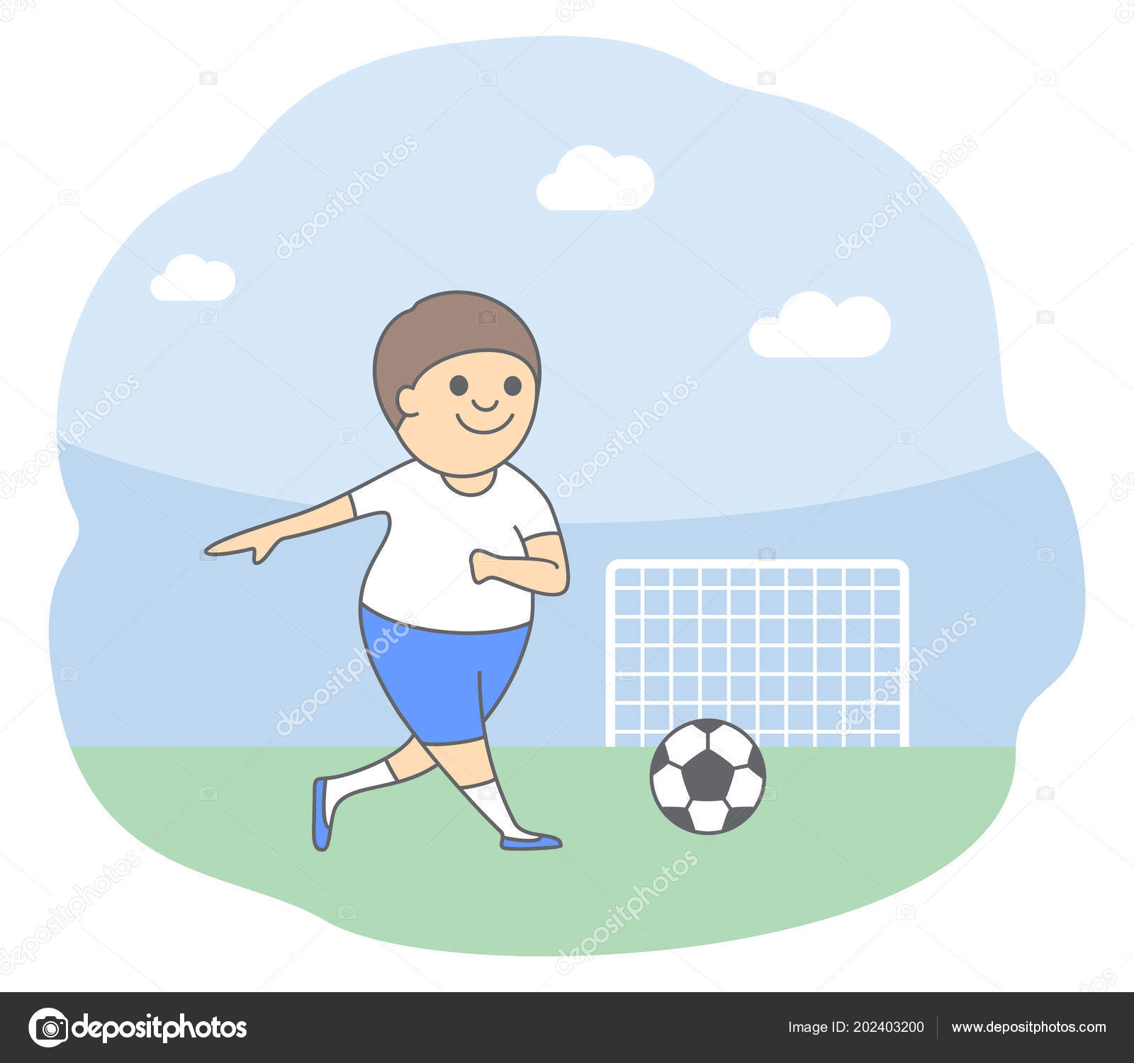 Illustration Football Game Football Player Kicks Ball Goal Isolated Vector Vector Image By C Ymoiseeva Vector Stock Illustration Football Game Football Player Kicks Ball Goal Isolated Vector Vector Image By C Ymoiseeva Vector Stock