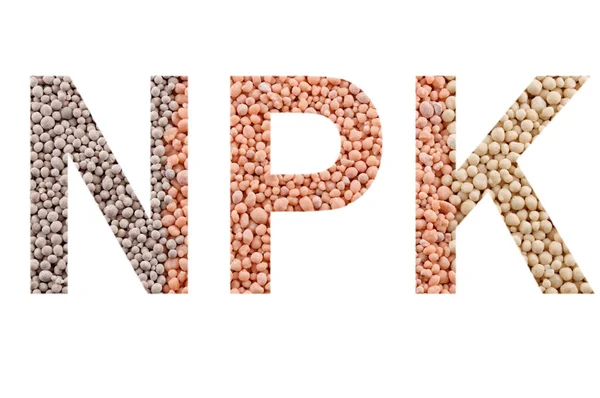 NPK harf mineral gübreler arka plan yaptı. N - azot, P - fosfor, K - potasyum (kalium)