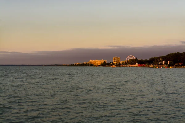 Nyári Naplementében Balaton Siófok Magyarország — Stock Fotó