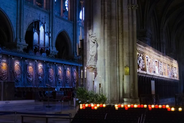 Notre dame binnen — Stockfoto