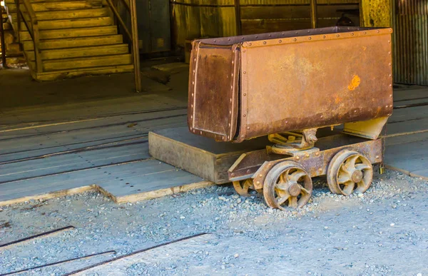 Carro Mineral Oxidado Vintage Utilizado Operaciones Mineras — Foto de Stock