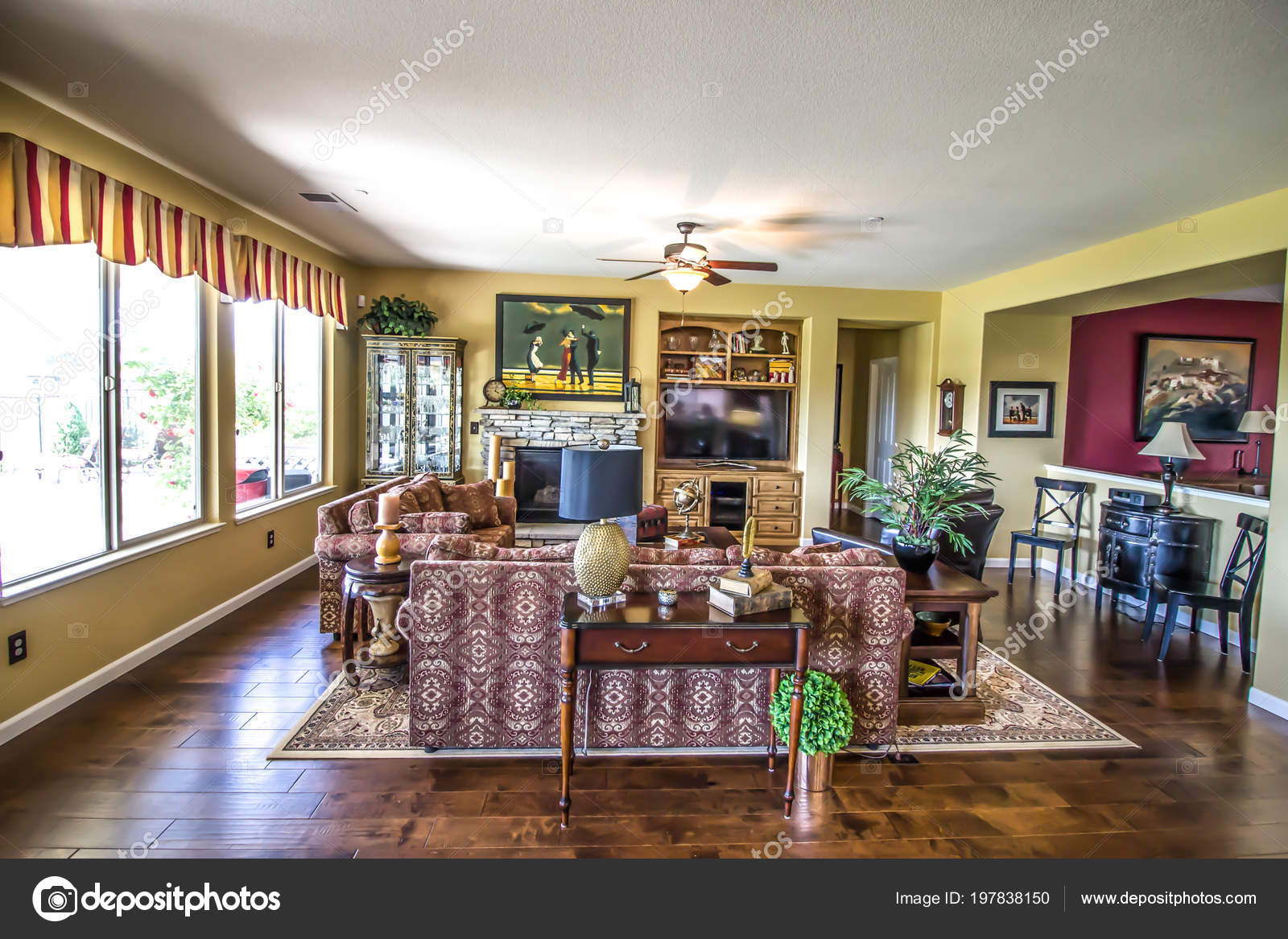 Modern Living Room Hardwood Floors Stock Editorial Photo