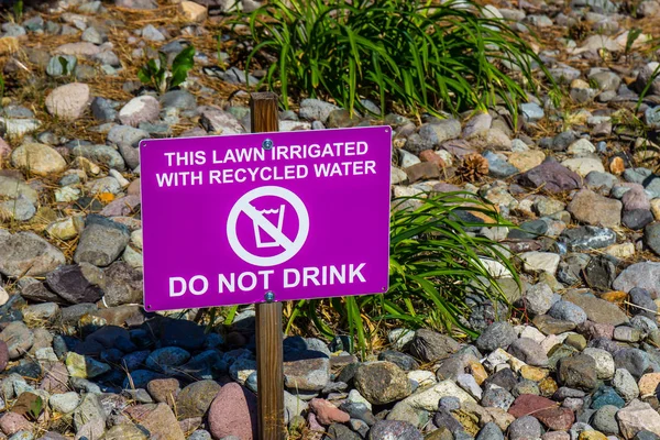 Sign Regarding Recycled Water