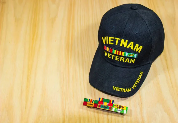 Vietnam Veteran Hat Service Ribbons — Stock Photo, Image