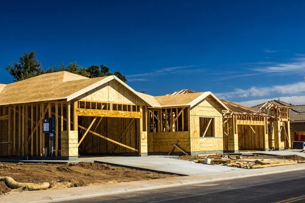 New Construction One Story Homes Stock Image