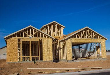 Yeni ev Constructionin çerçeveleme aşamaları