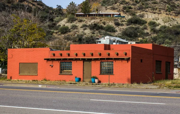 Leere Orangefarbene Architektur Südwesten — Stockfoto