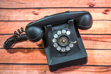 Siyah Retro telefon & el cihazı