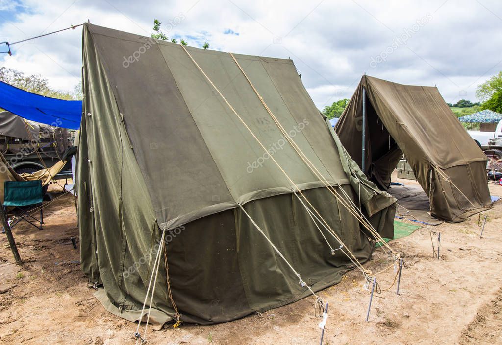 Two Military Style Tents At Local Event