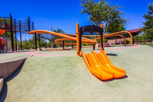 Kid Slide Climbing Playground Equipment Public Park — Stock Photo, Image