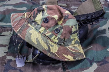 Vietnam Veterineri Yeşiller Şapka ve Üniforma