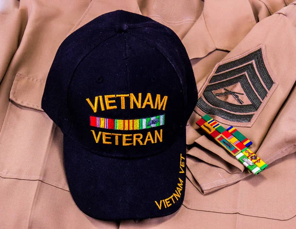 Vietnam Vet Gunnery Sergeant Service Awards Hat — Stock Photo, Image