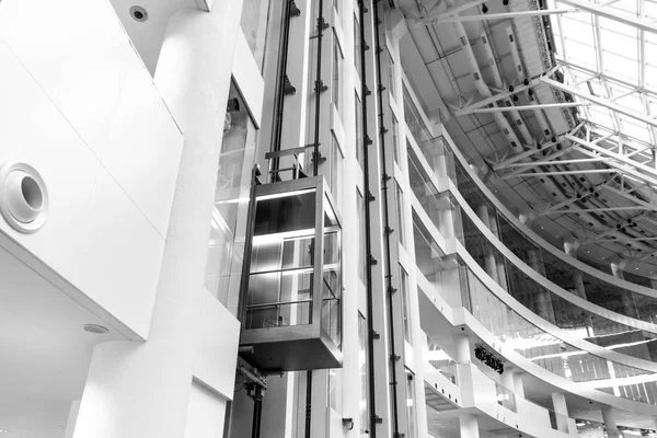 Ofis siyah ve beyaz renkte, asansörler başarı cam Asansör.