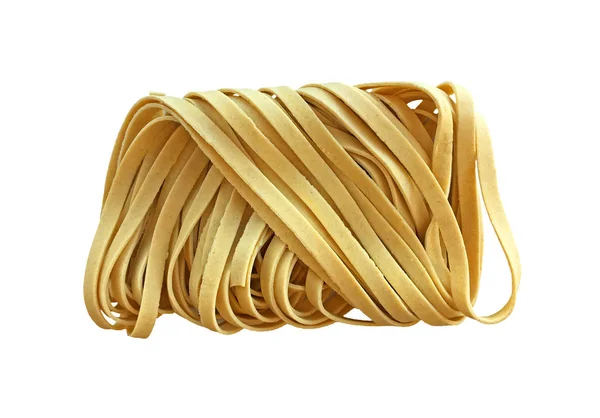 Roll Fresh Uncooked Pasta White Background — Stock Photo, Image