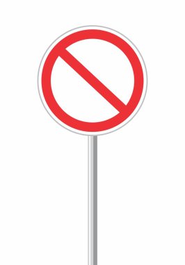 Bir boş yasak trafik işareti gösteren resim