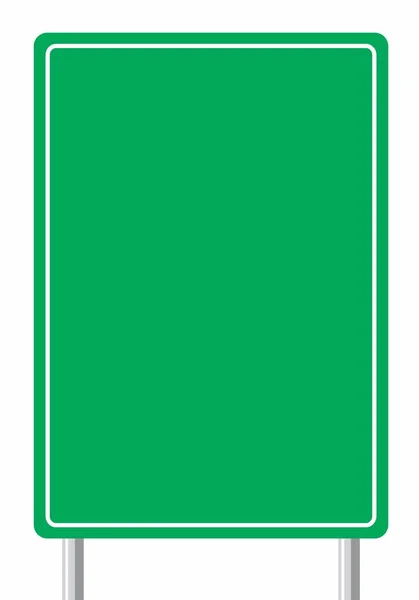 Illustration Green Vertical Traffic Sign Board — Stock Vector