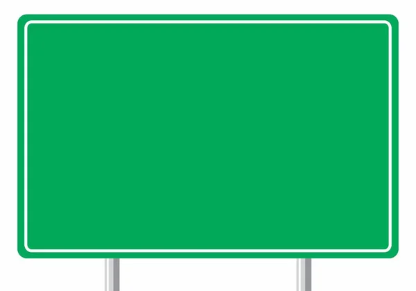 绿色水平交通标志板示意图 — 图库矢量图片