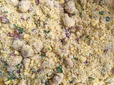 Geleneksel Brezilya farofa pastırma adet