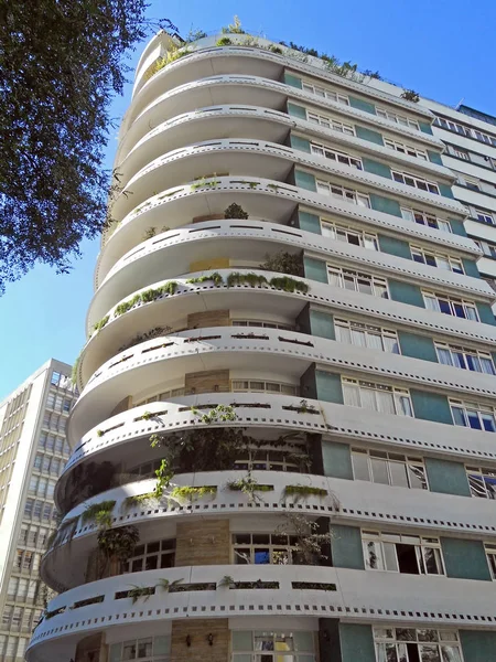 Immeuble Résidentiel Moderniste Dans Quartier Higienopolis Sao Paulo Brésil — Photo