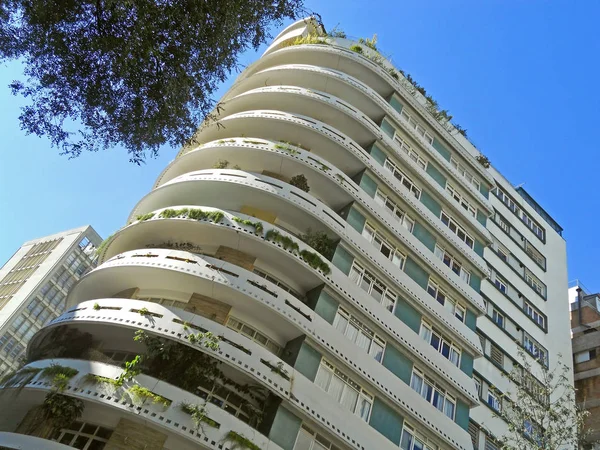 Immeuble Résidentiel Moderniste Dans Quartier Higienopolis Sao Paulo Brésil — Photo