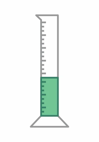 Ілюстрація Лабораторної Колби Ізольовано Білому Тлі — стоковий вектор
