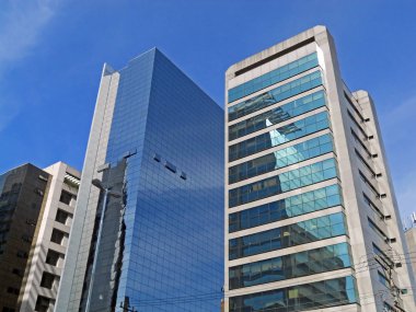 Modern kurumsal binalar Sao Paulo Güney bölgesinde, Brezilya