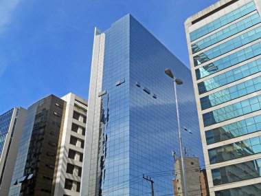Modern kurumsal binalar Sao Paulo Güney bölgesinde, Brezilya