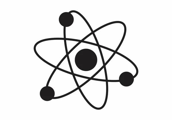 Beyaz Zemin Üzerinde Bir Atom Yapısını Gösteren Resim — Stok Vektör