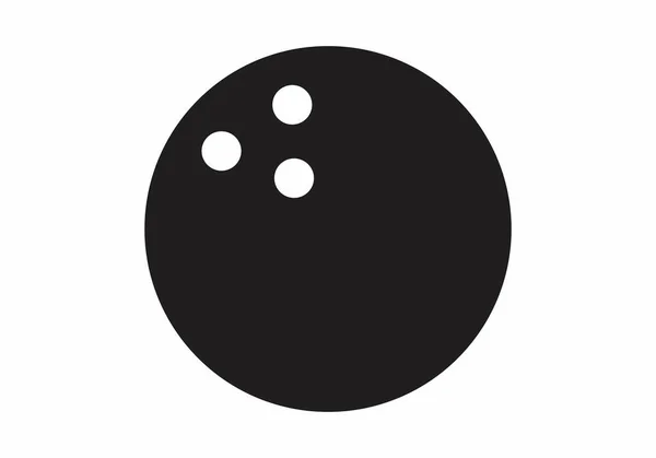 Illustratie Van Een Bowlingbal Geïsoleerd Witte Achtergrond — Stockvector