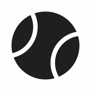 Siyah ve beyaz illüstrasyon izole tenis Ball