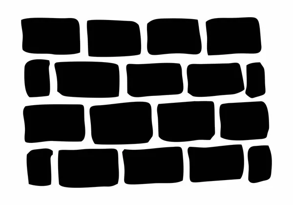 Handgezeichnete Darstellung Einer Ziegelmauer — Stockvektor