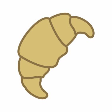 Beyaz arka plan üzerinde renkli kruvasan illüstrasyon