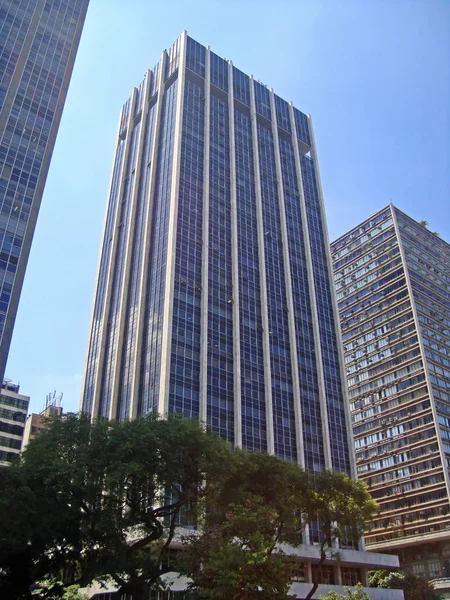 Edificio Corporativo Modernista Centro Antiguo Sao Paulo Brasil — Foto de Stock