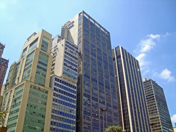 Modernista Vállalati Épületek Régi Center Sao Paulo Brazília — Stock Fotó