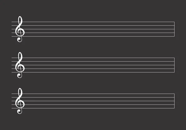 Απλουστευμένη Απεικόνιση Του Ένα Άδειο Μουσικό Σκορ Σκούρο Φόντο — Διανυσματικό Αρχείο