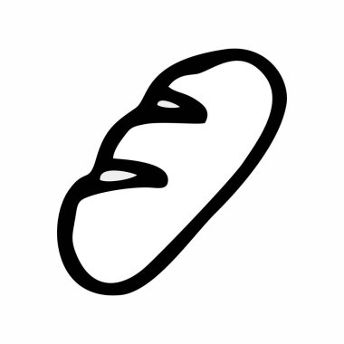 Bir somun FreeHand Illustration. Beyaz arka plan üzerinde siyah özetliyor.